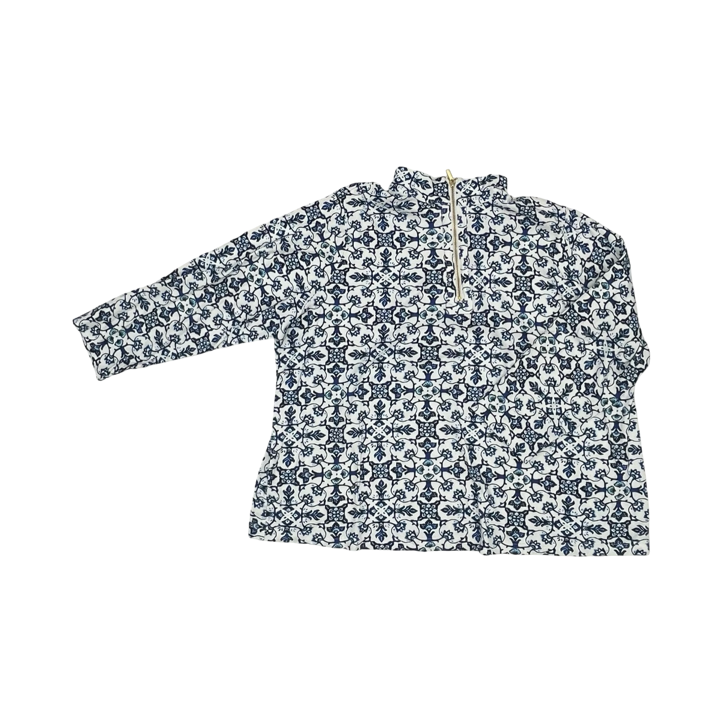 Top Ls By Croft And Barrow In Blue & White, Size:2X