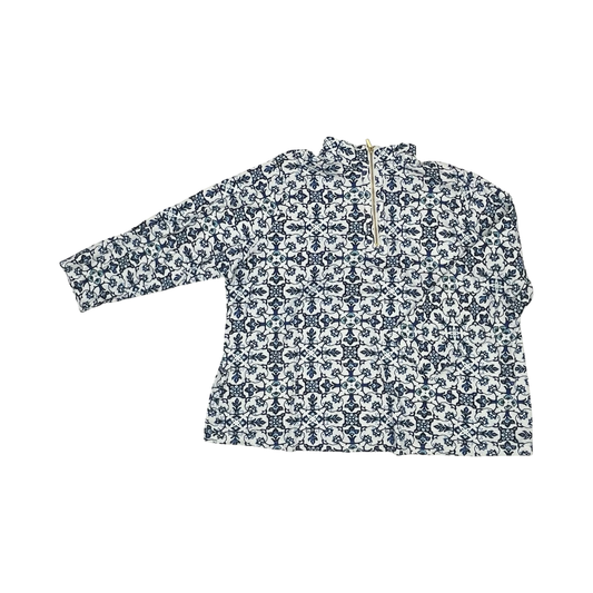 Top Ls By Croft And Barrow In Blue & White, Size:2X