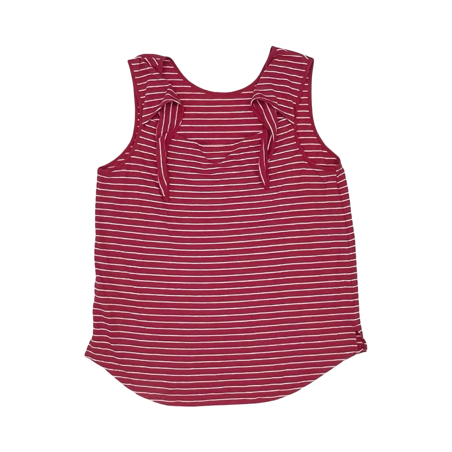 Top Sleeveless By Old Navy In Red & White, Size:L
