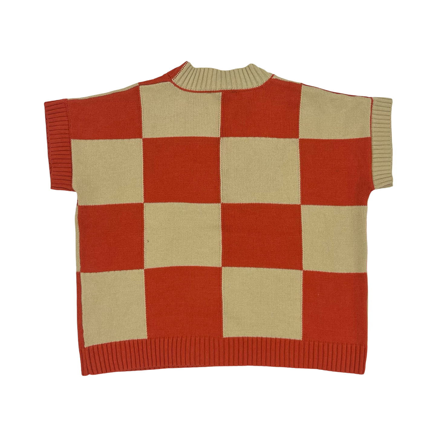 Vest Sweater By Davi & Dani In Orange & Tan, Size:2X