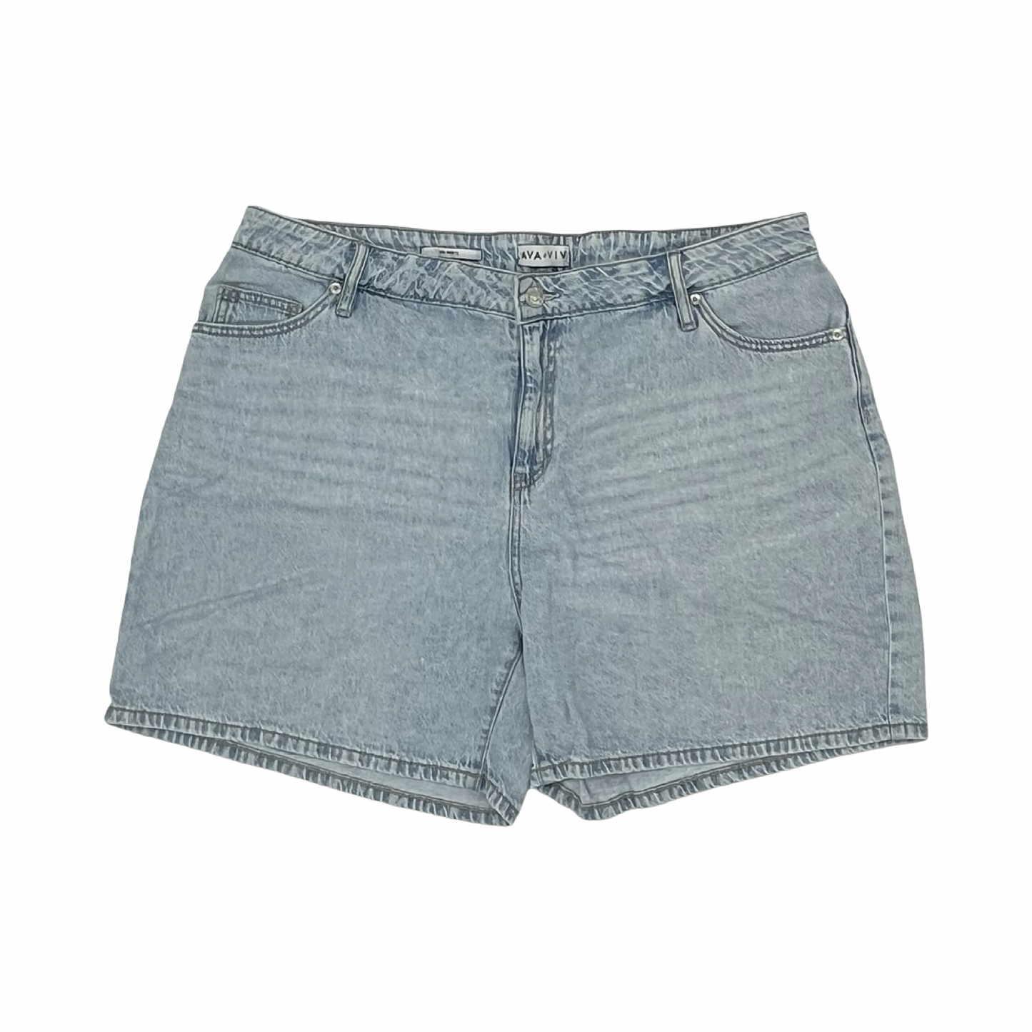 Shorts By Ava & Viv In Blue Denim, Size:18