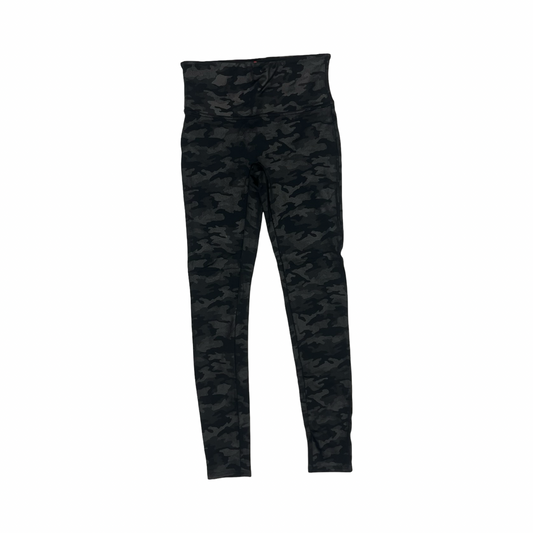 Athletic Leggings By Spanx In Black & Grey, Size:M