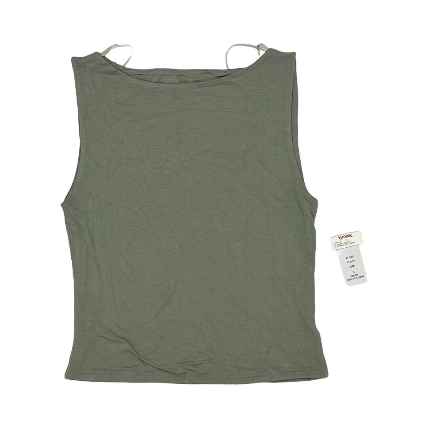 Top Sleeveless By Pink Rose In Green, Size:L