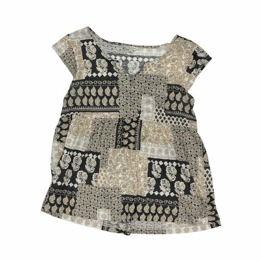 Top Ss By Lucky Brand In Cream & Grey, Size:L