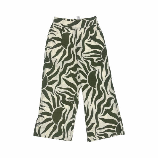 Pants Linen By Loft In Green & Tan, Size:S