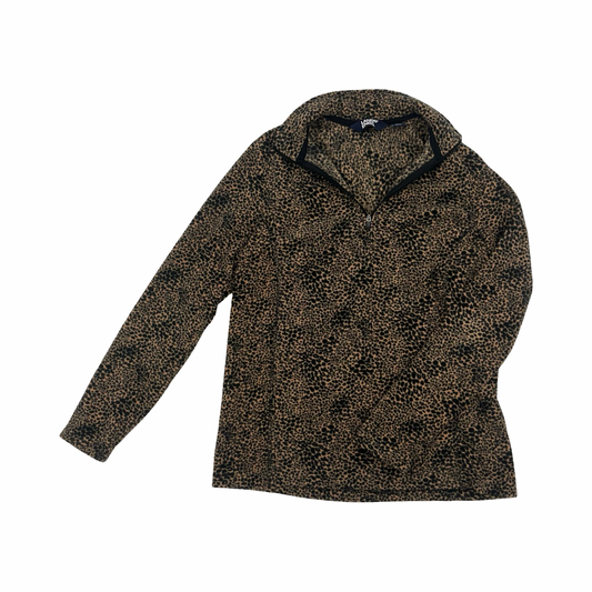 Sweatshirt Collar By Lands End In Animal Print, Size:S