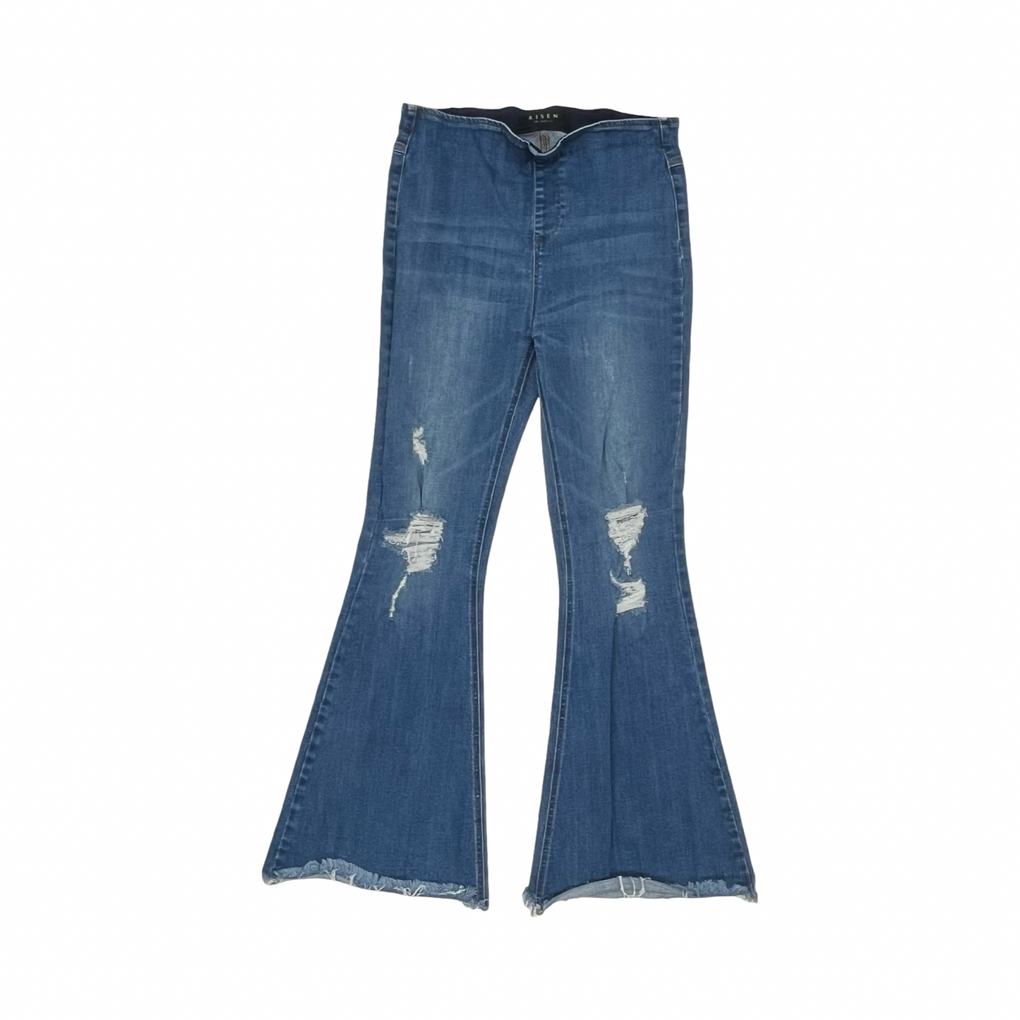 Jeans Flared By Risen In Blue Denim, Size:L