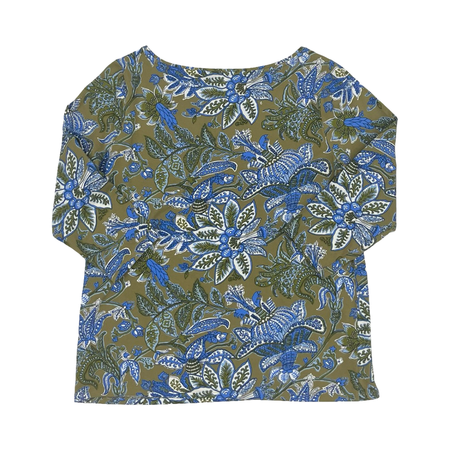 Top 3/4 Sleeve By Talbots In Green, Size:Xl