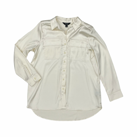 Blouse Ls By Simply Vera In Cream, Size:M