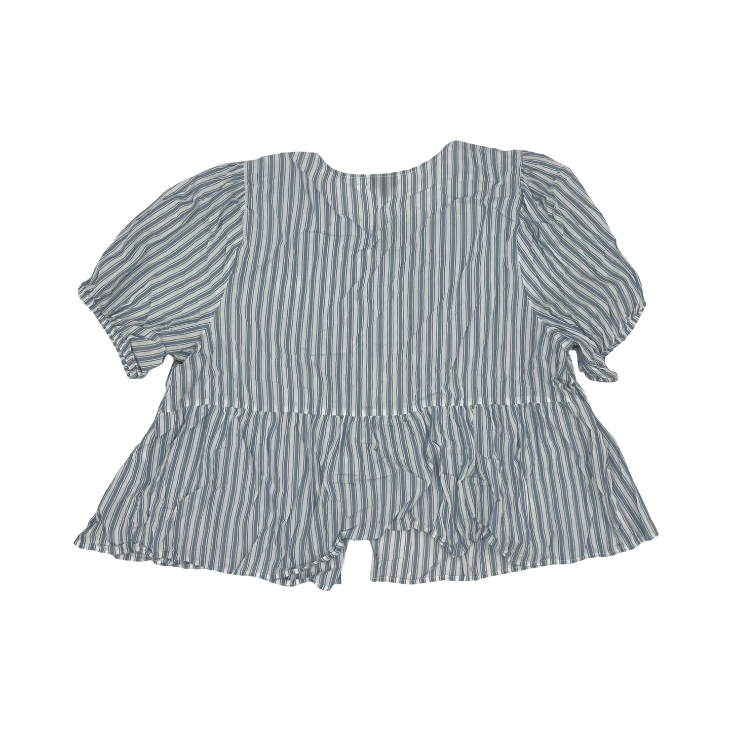 Blouse Ss By Torrid In Blue & White