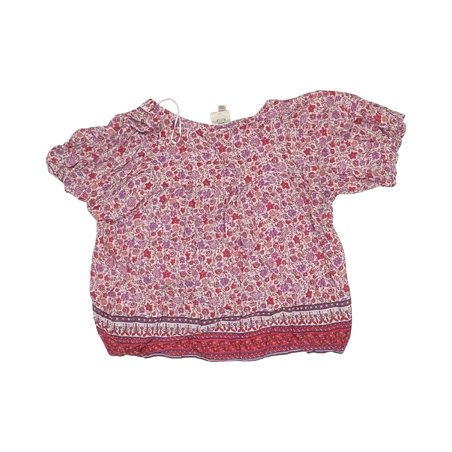 Blouse Ss By Knox Rose In Floral Print, Size:Xl