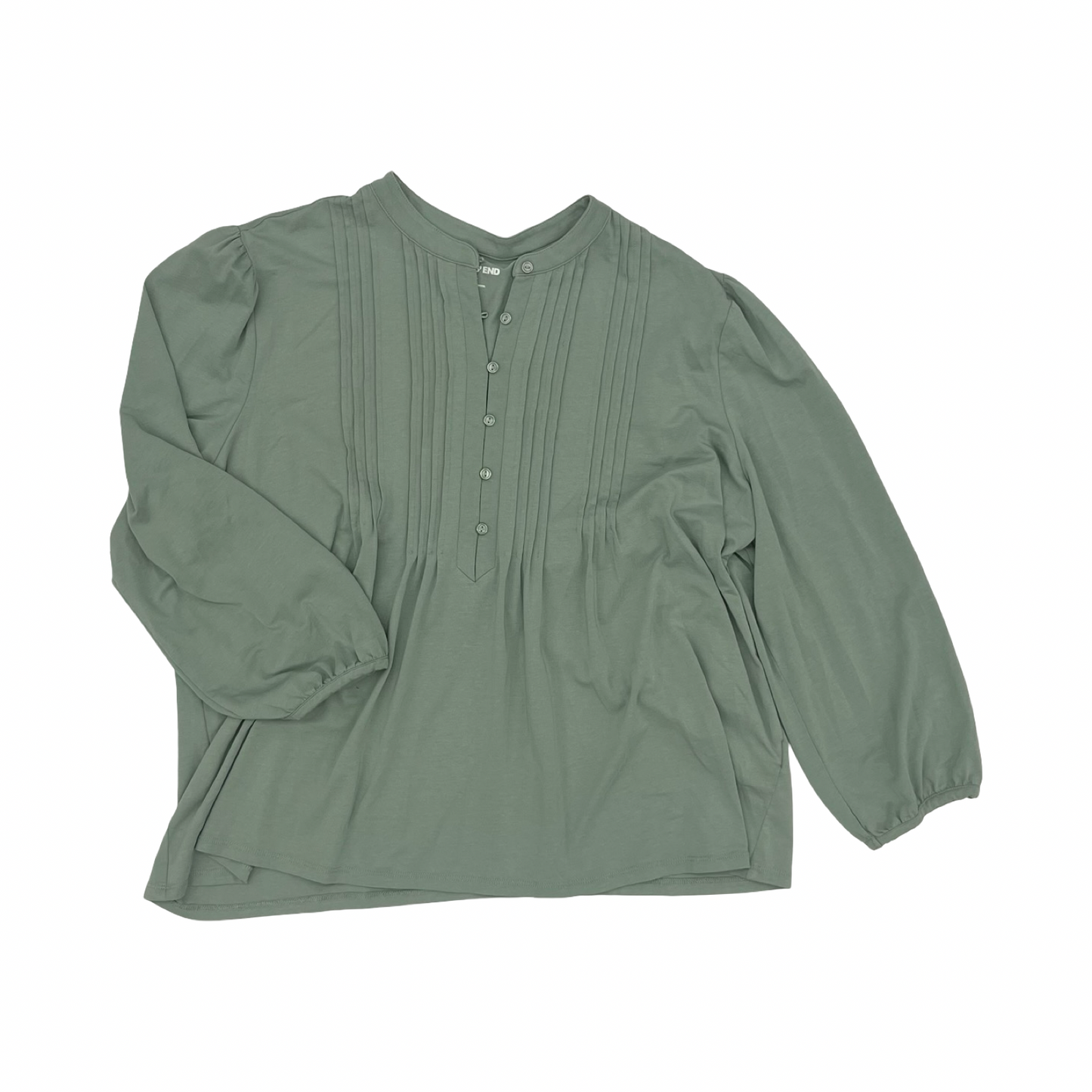 Top Ls By Lands End In Green, Size:Xl