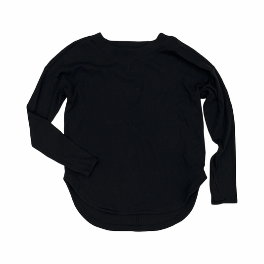 Athletic Top Ls Collar By Athleta In Black, Size:M