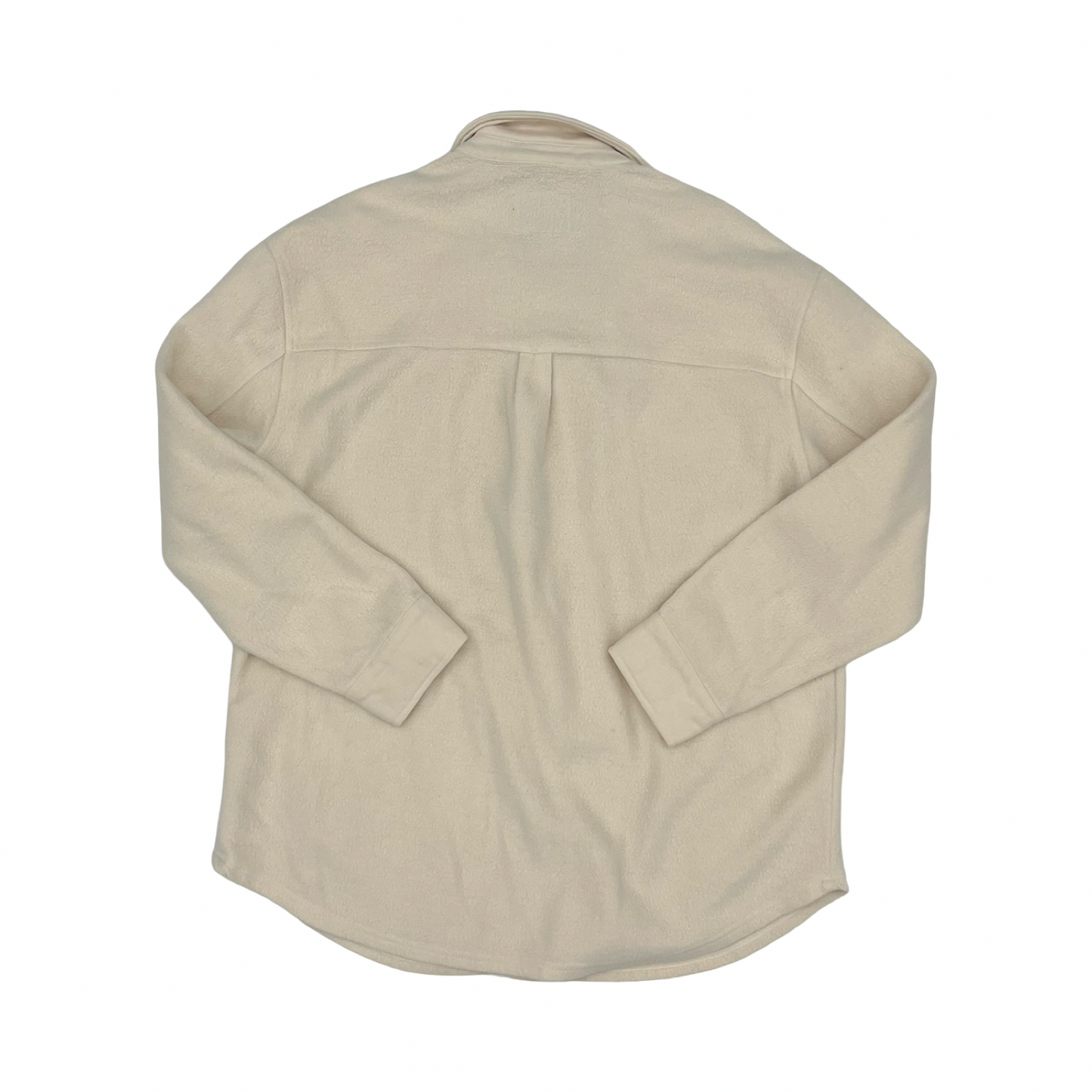 Jacket Shirt By Clothes Mentor In Cream, Size:M