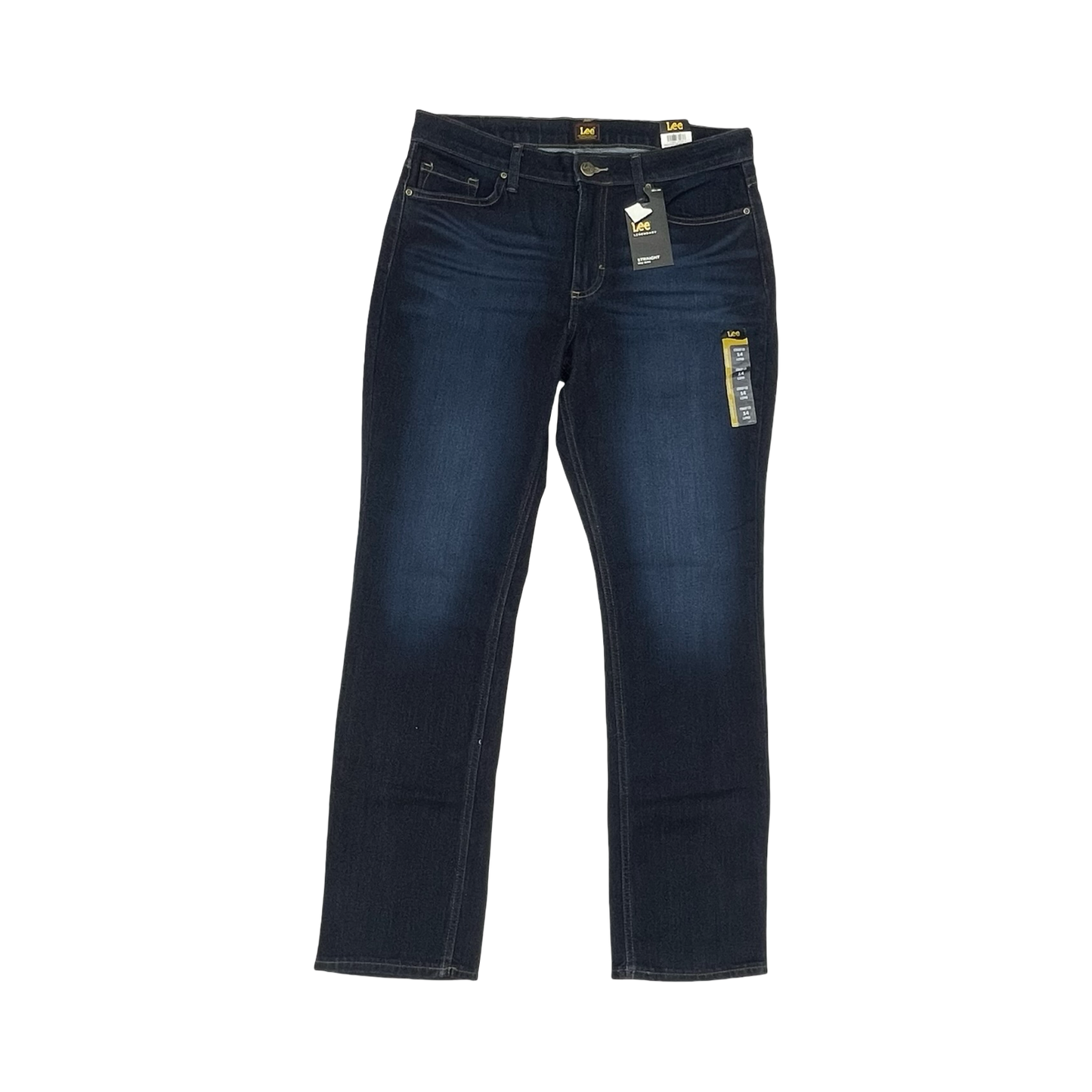Jeans Straight By Lee In Blue Denim, Size:14L