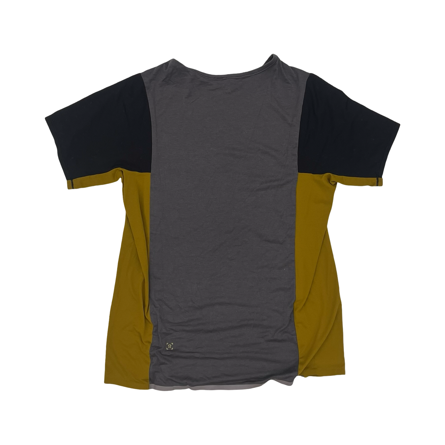 Top Ss By Lululemon In Grey & Yellow, Size:M