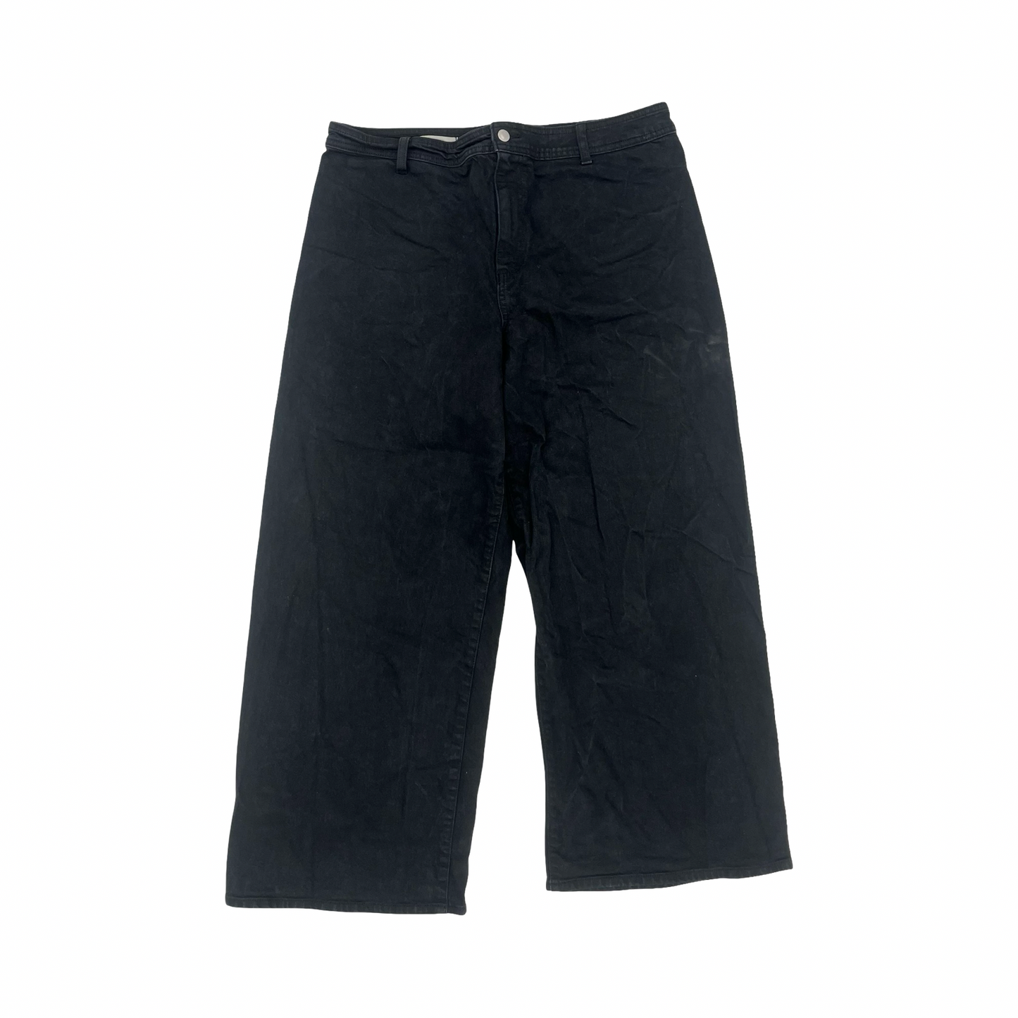 Jeans Straight By Universal Thread In Black Denim, Size:16