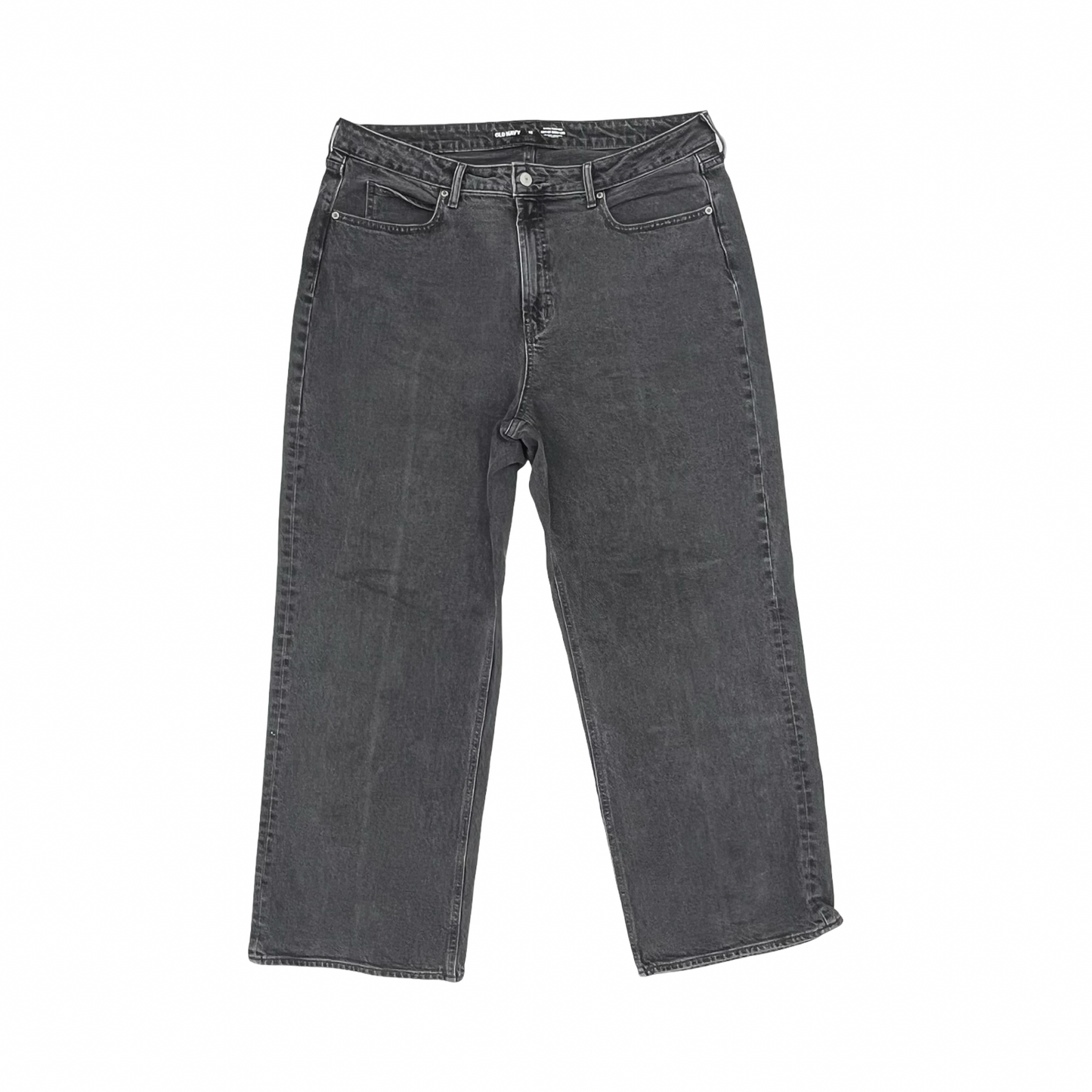 Jeans Wide Leg By Old Navy In Black Denim, Size:16