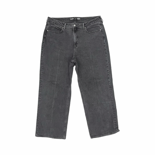 Jeans Wide Leg By Old Navy In Black Denim, Size:16