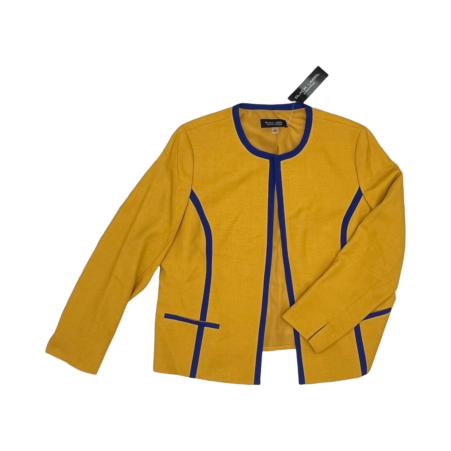 Blazer By Black Label In Blue & Yellow, Size:1X