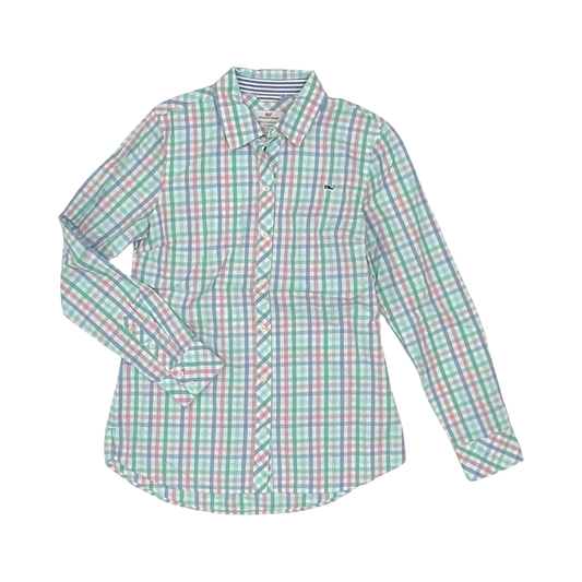 Blouse Ls By Vineyard Vines In Multi, Size:S