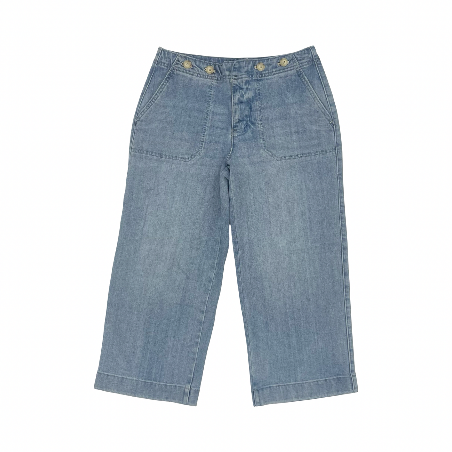 Jeans Cropped By Talbots In Blue Denim, Size:4P