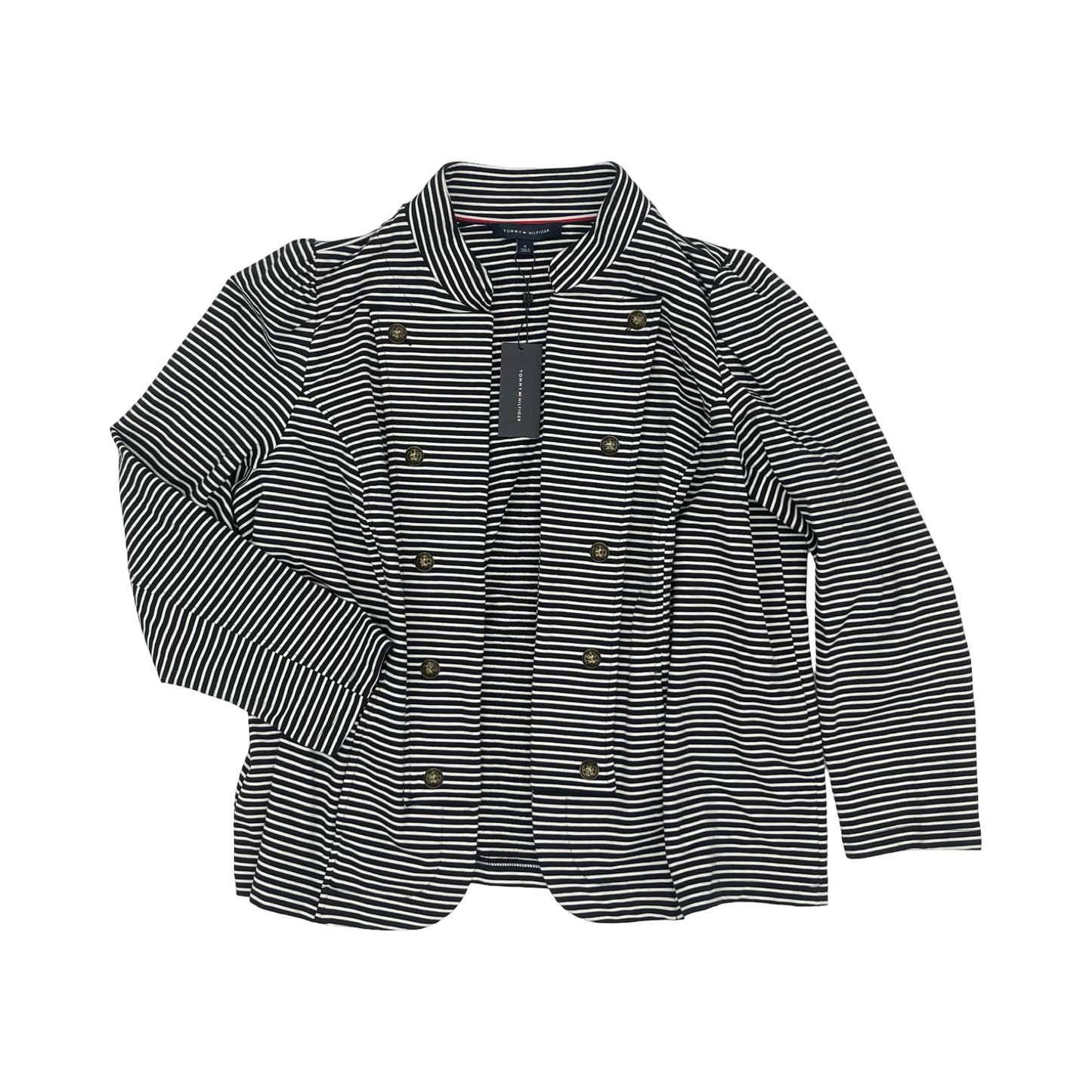 Cardigan By Tommy Hilfiger In Blue & White, Size:1X