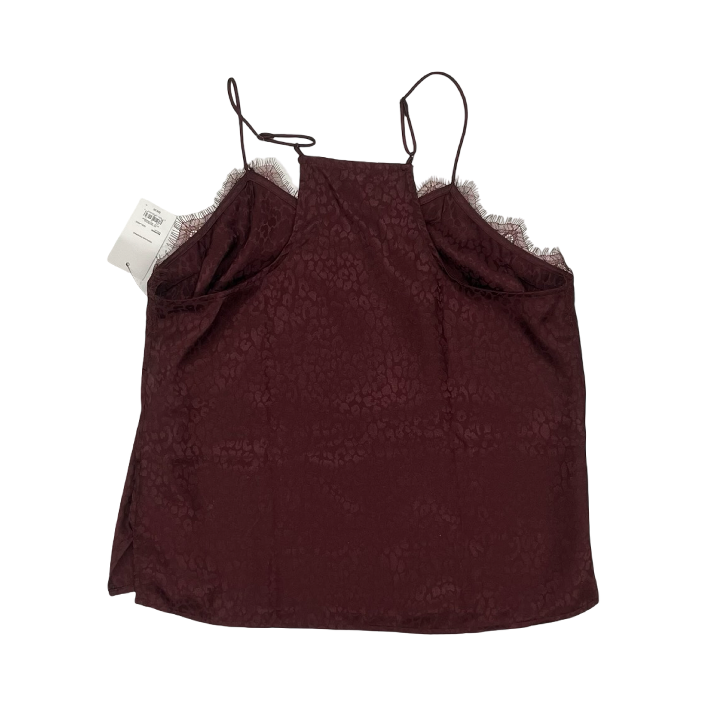 Blouse Sleeveless By Nine West In Maroon, Size:L