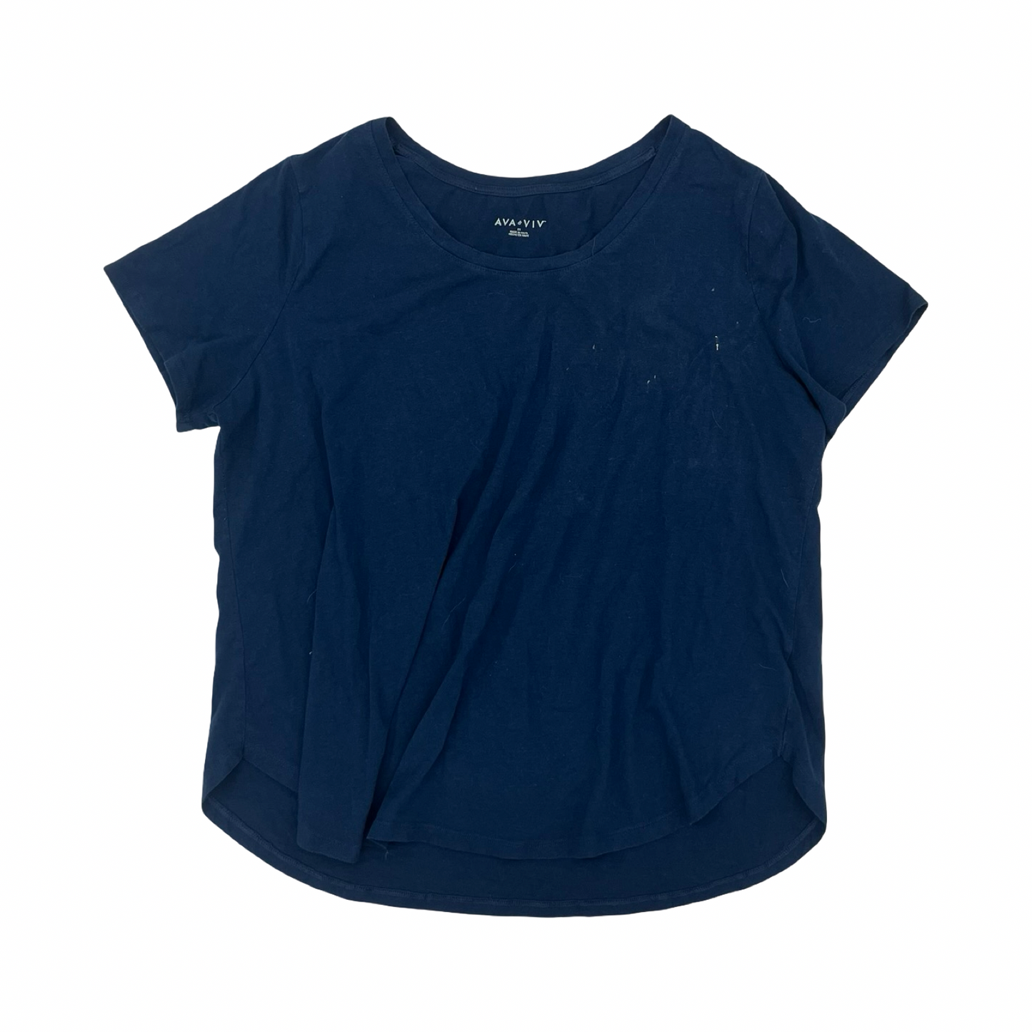 Top Ss By Ava & Viv In Navy, Size:2X