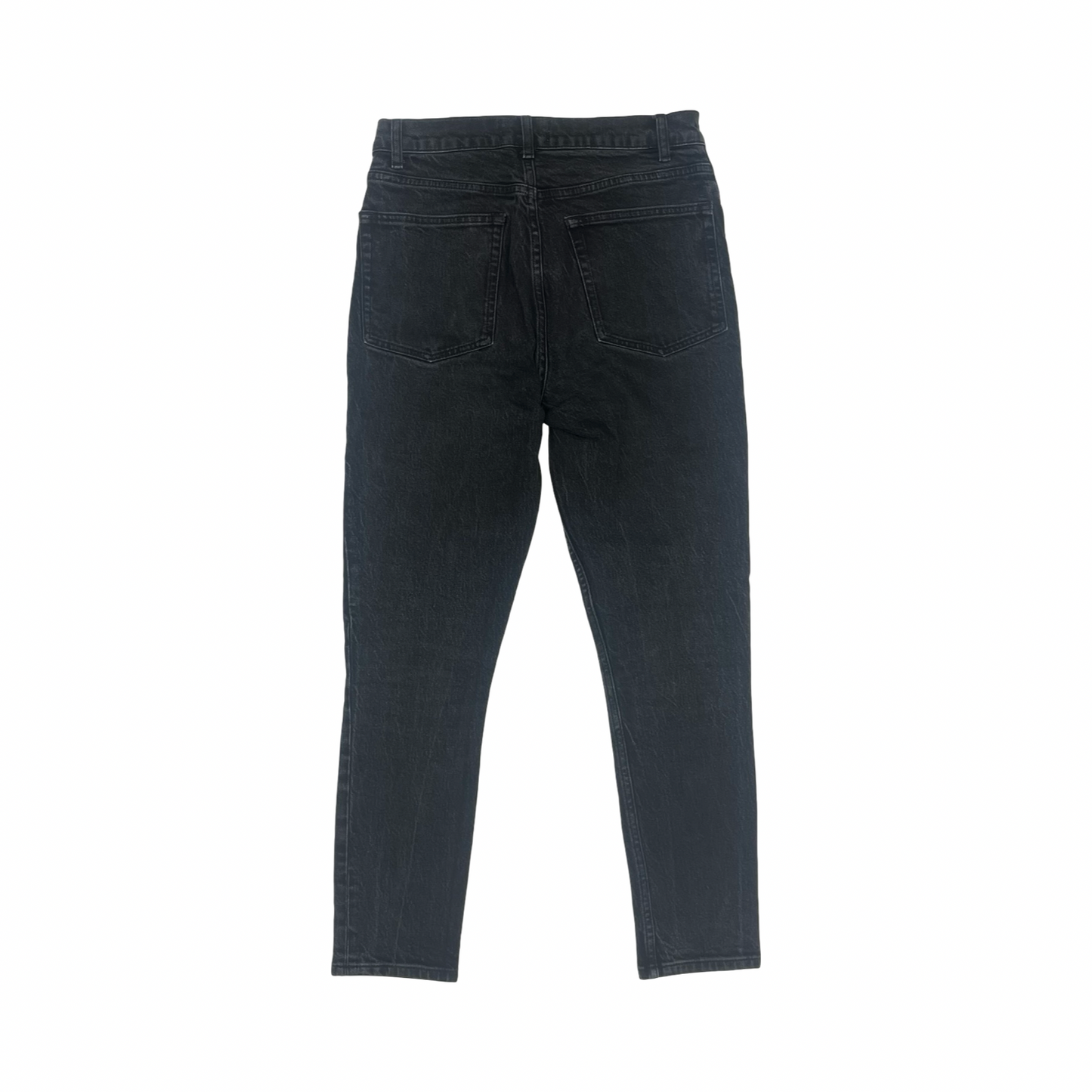 Jeans Straight By Reformation In Black Denim, Size:8