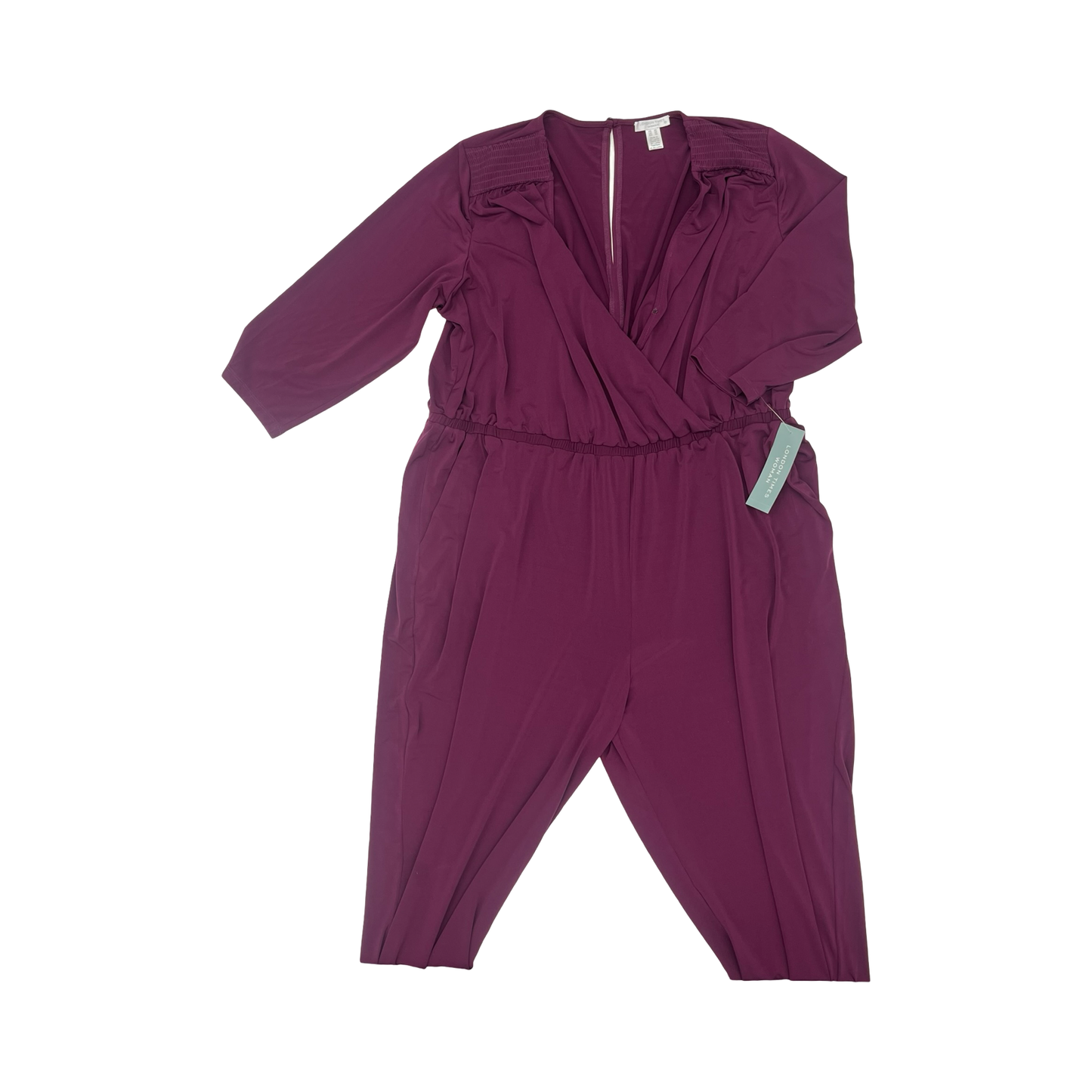 Jumpsuit By London Times In Purple, Size:3X