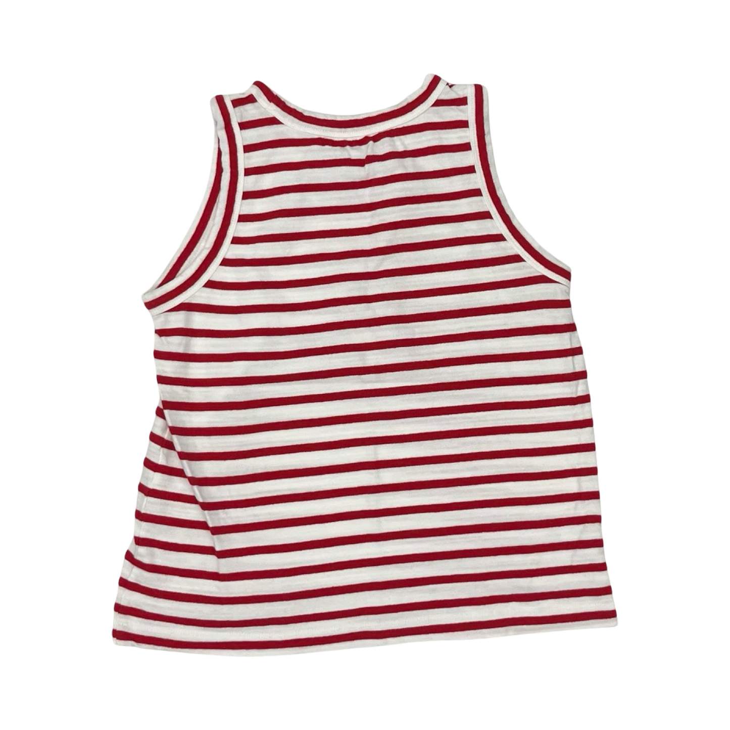 Top Sleeveless By Loft In Red & White, Size:M