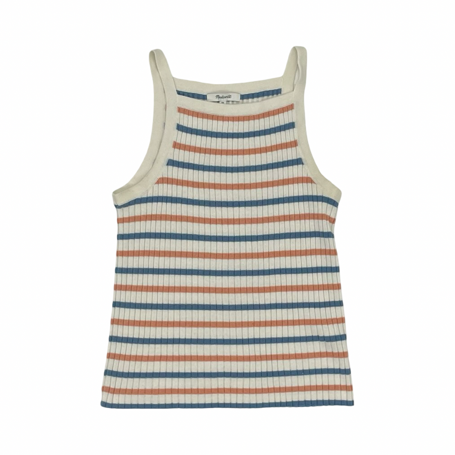 Tank Top By Madewell In Blue & Cream, Size:Xs