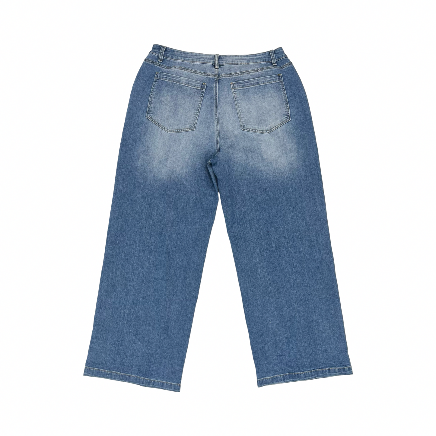 Jeans Wide Leg By Clothes Mentor In Blue Denim, Size:3X