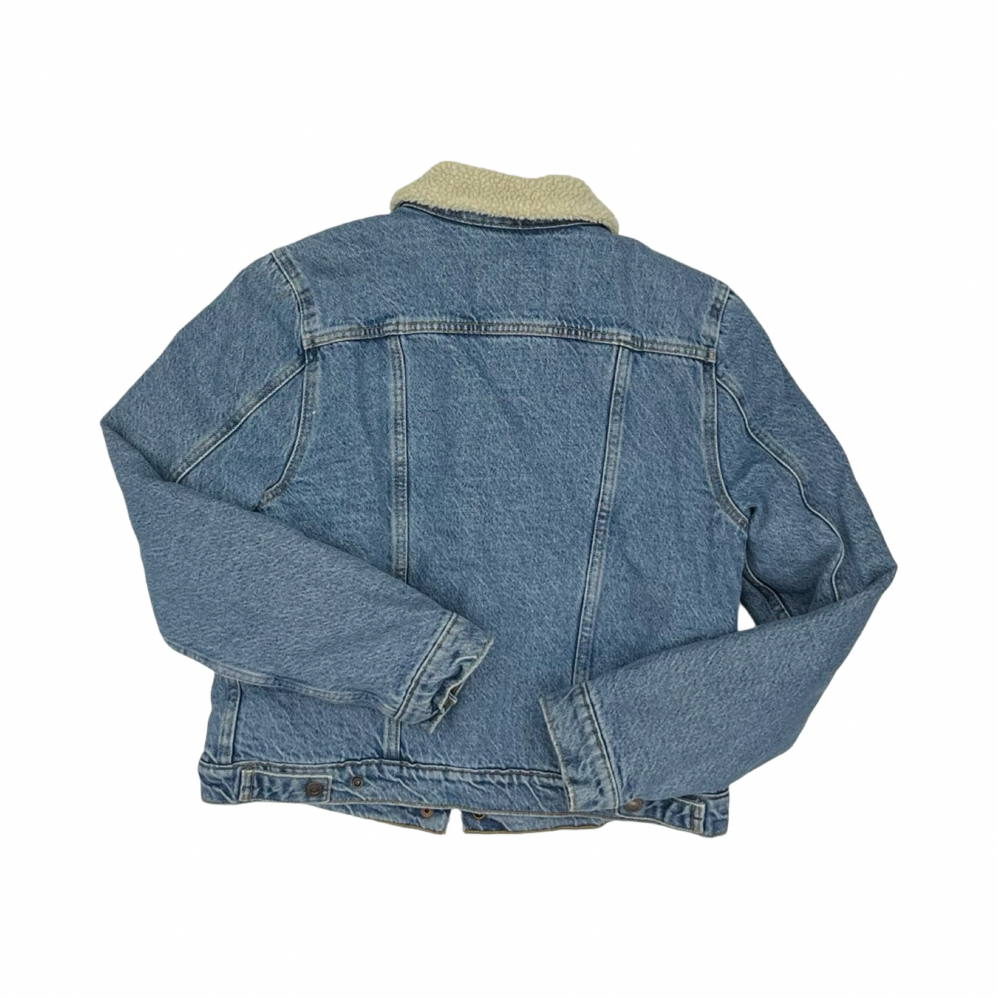 Jacket Denim By Levis In Blue Denim, Size:M