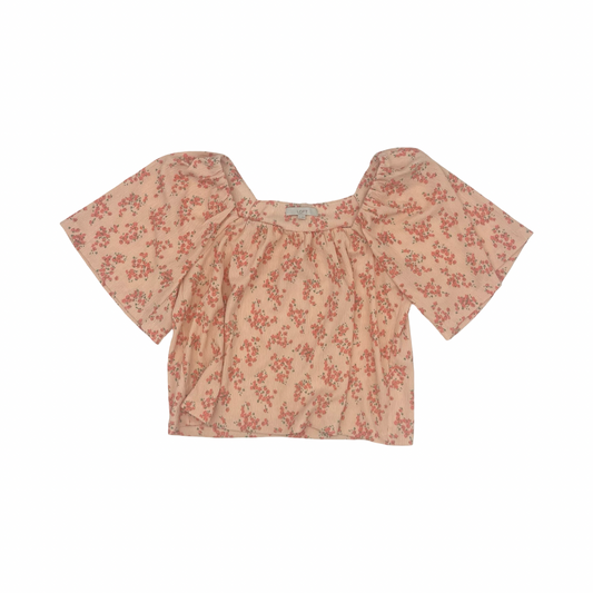 Blouse Ss By Loft In Orange, Size:Xl