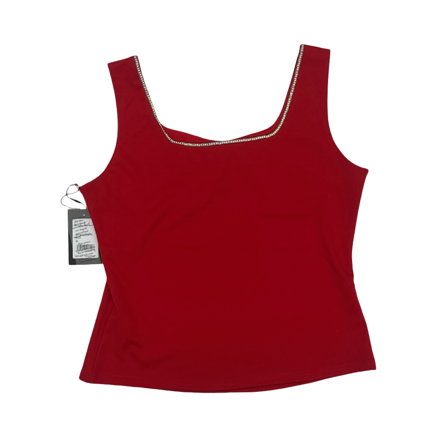 Blouse Sleeveless By Nicole Miller In Red, Size:M