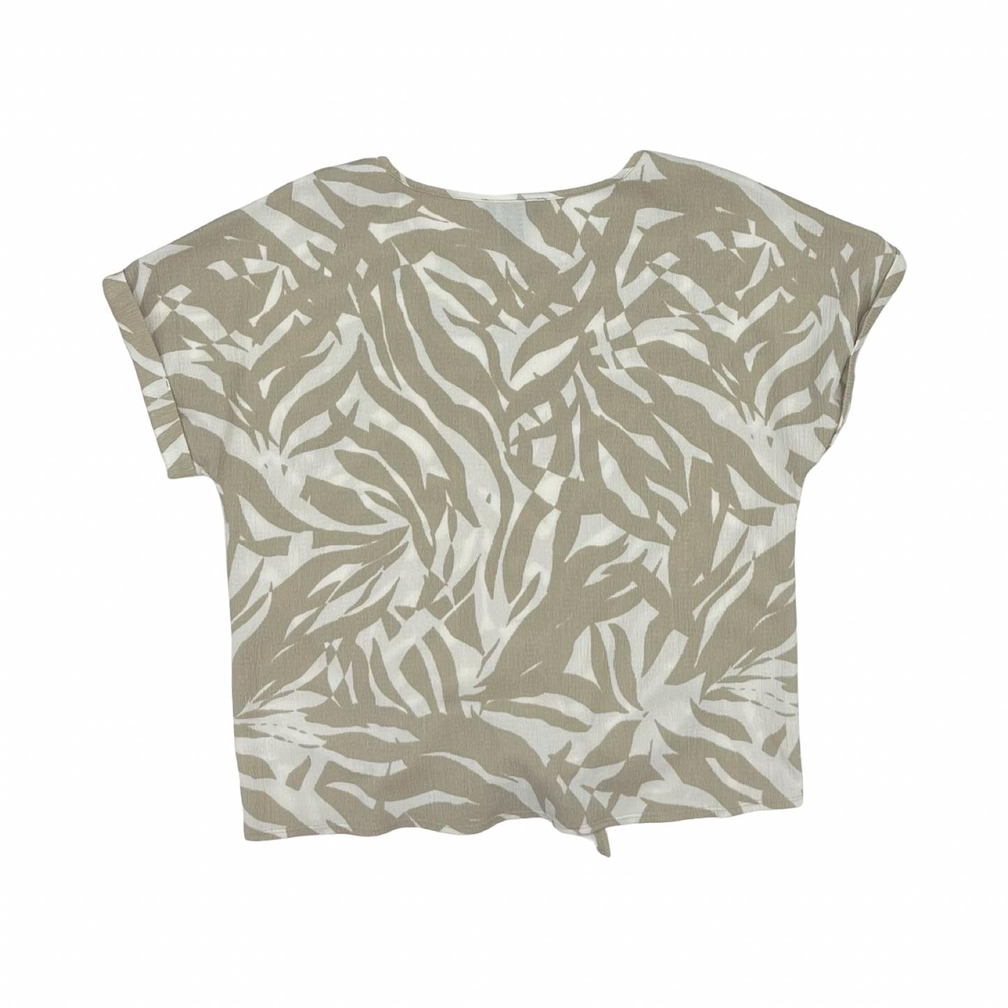 Top Ss By Agb In Brown & Cream, Size:Lp