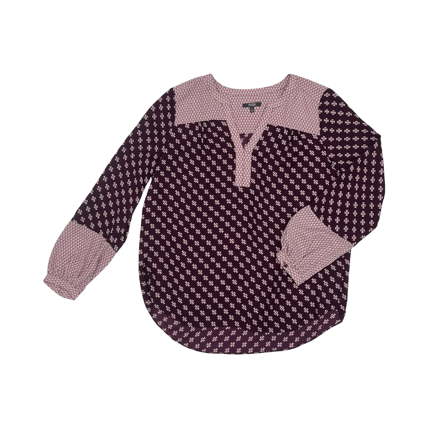 Blouse Ls By Not Your Daughters Jeans In Purple, Size:S