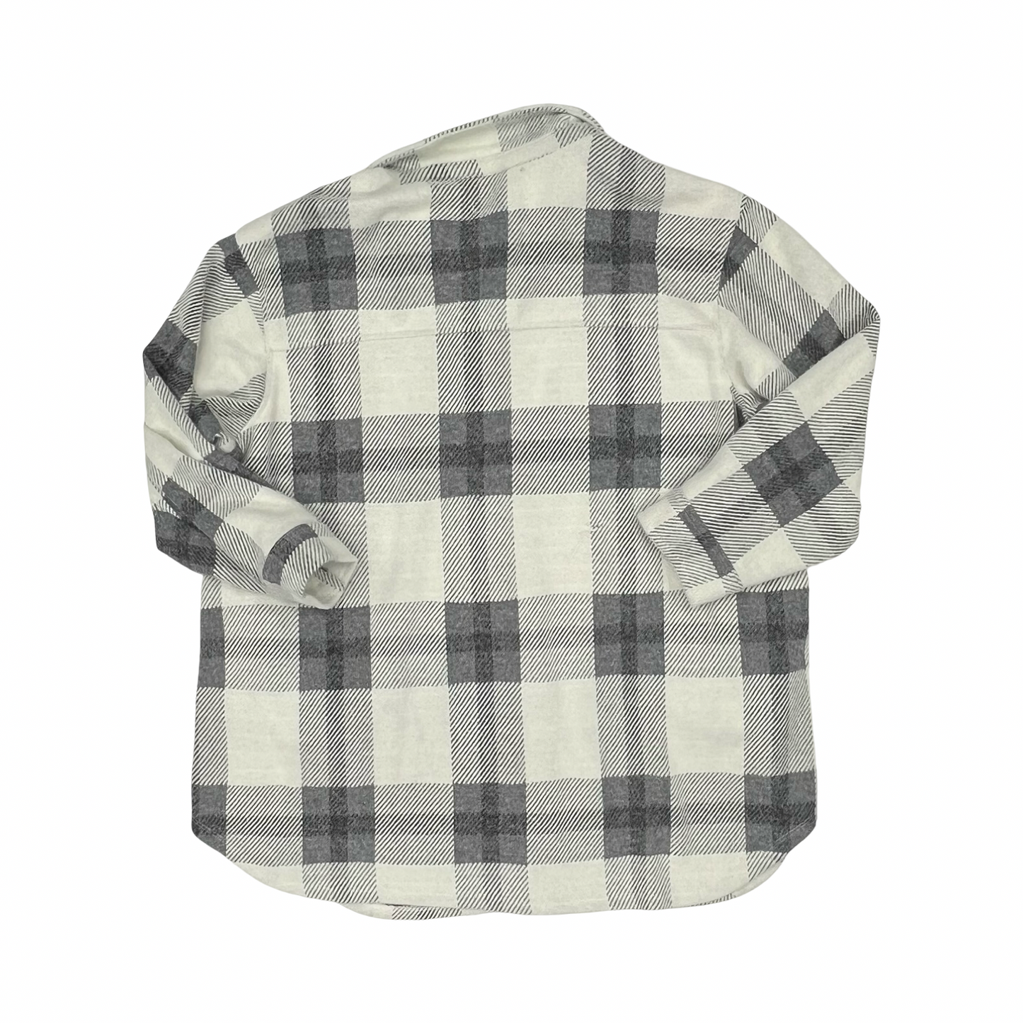 Jacket Shirt By Maurices In Grey & White, Size:3X