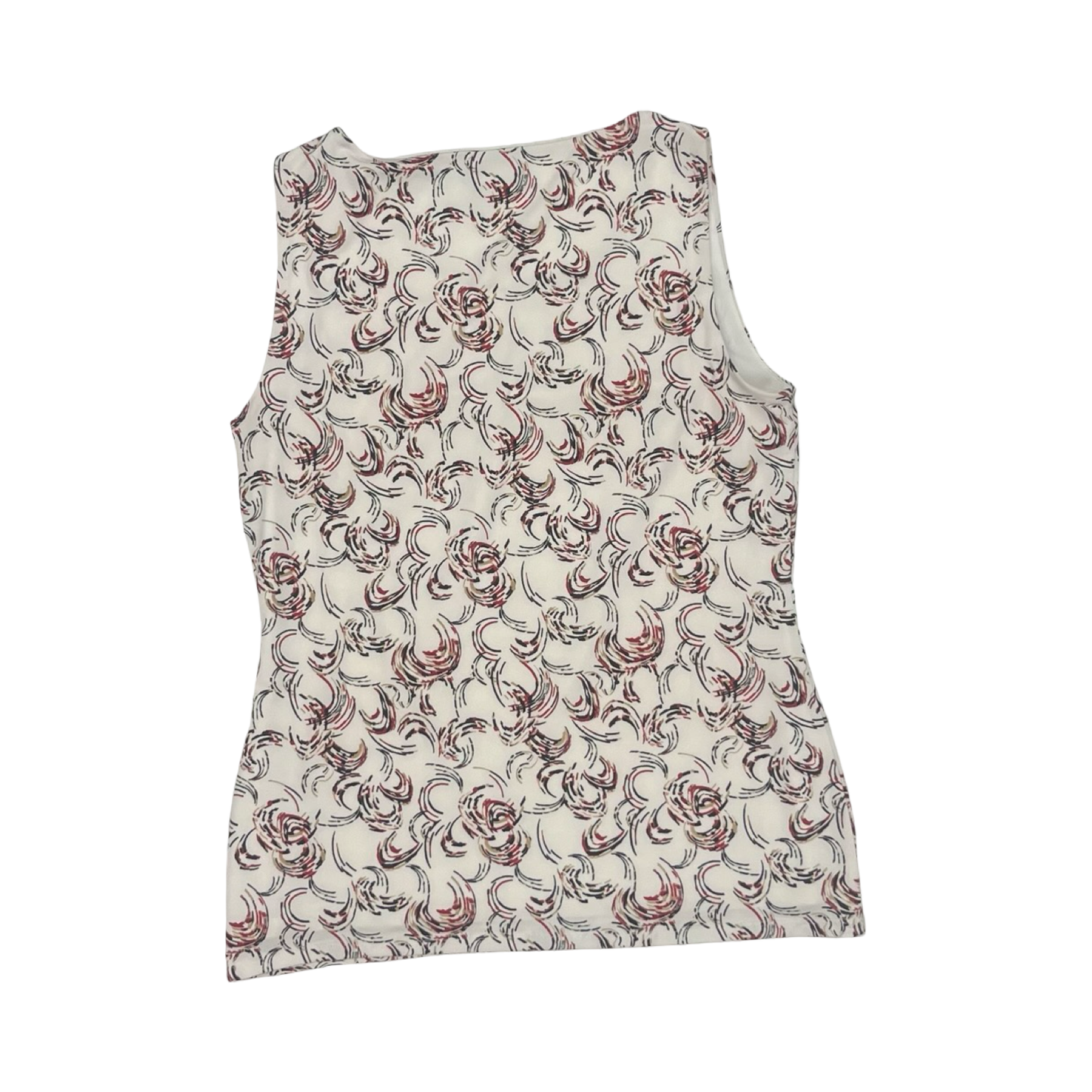 Blouse Sleeveless By White House Black Market In Red & White, Size:S