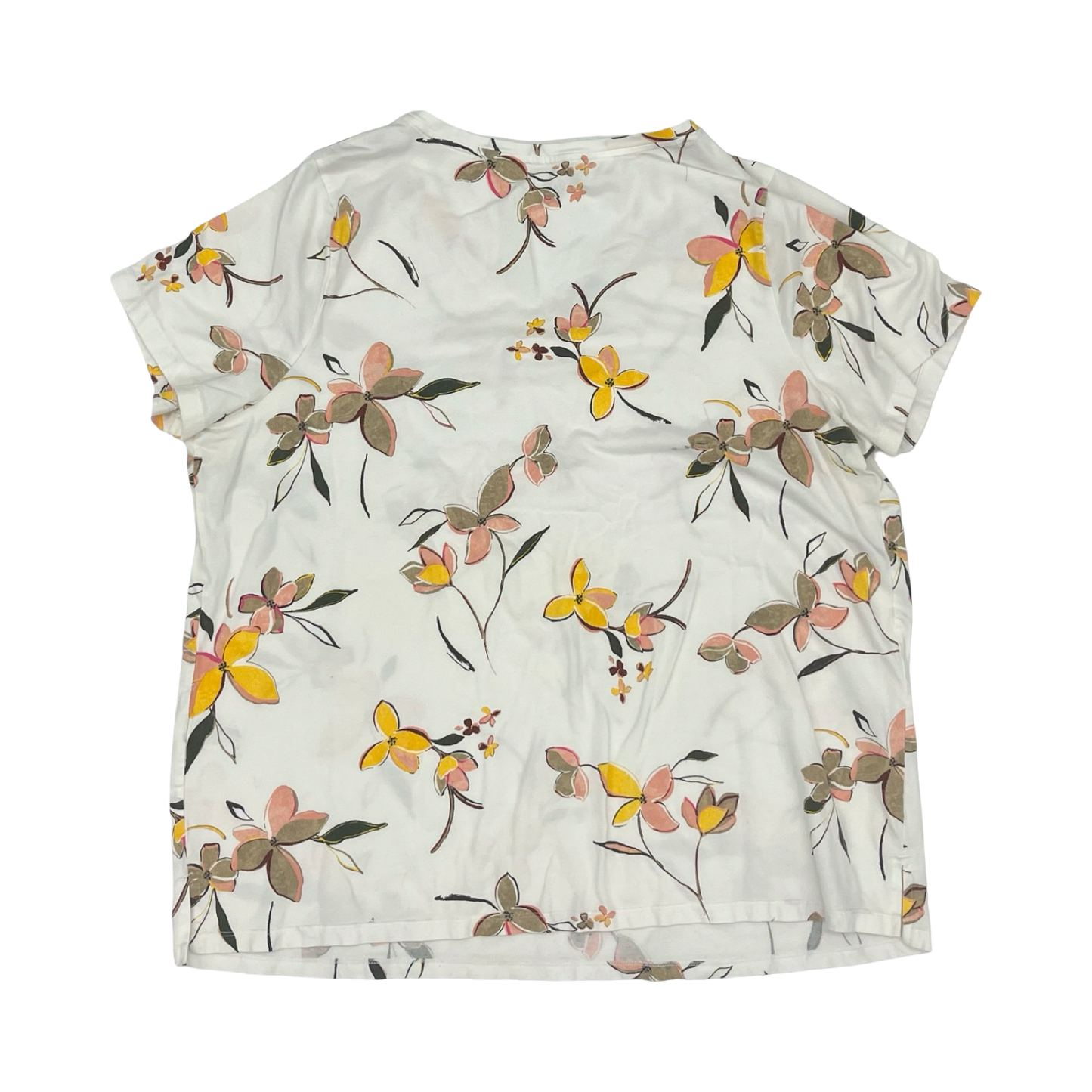 Top Ss By Ava & Viv In Floral Print, Size:2X