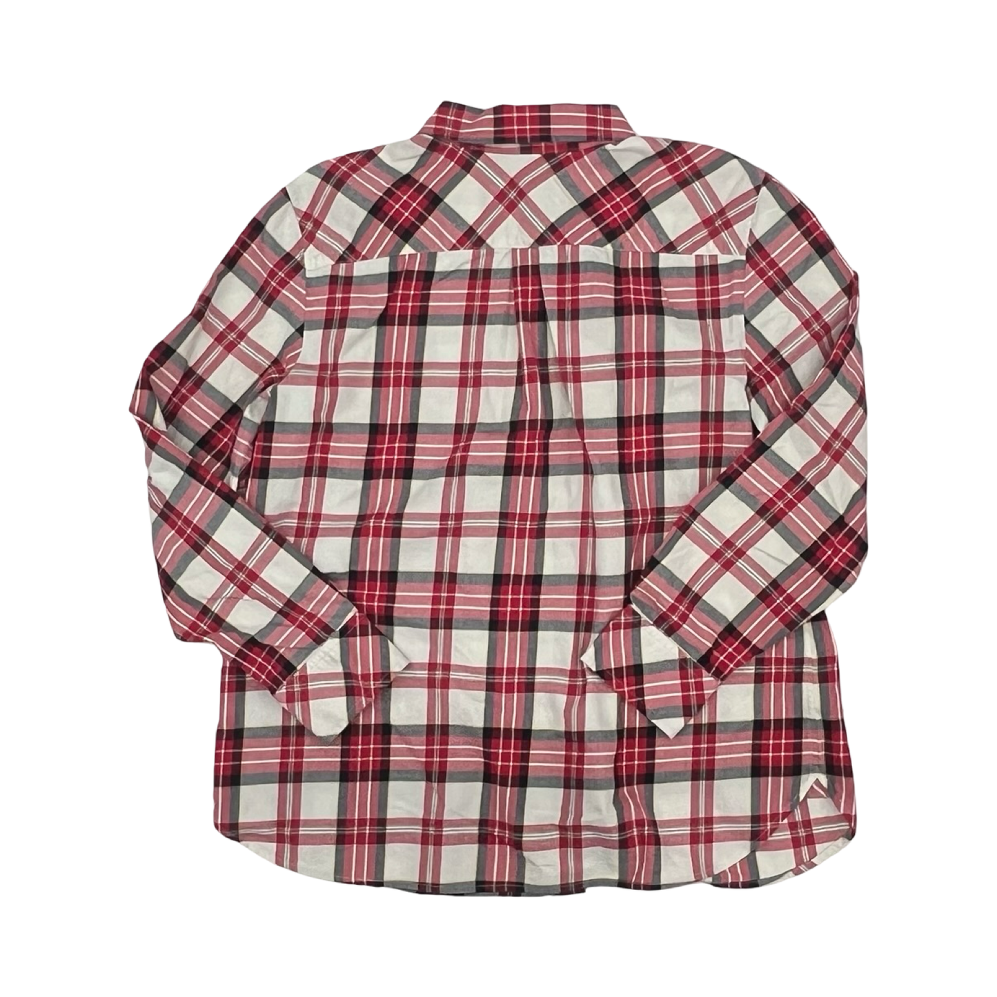 Blouse Ls By Talbots In Plaid Pattern, Size:Xl