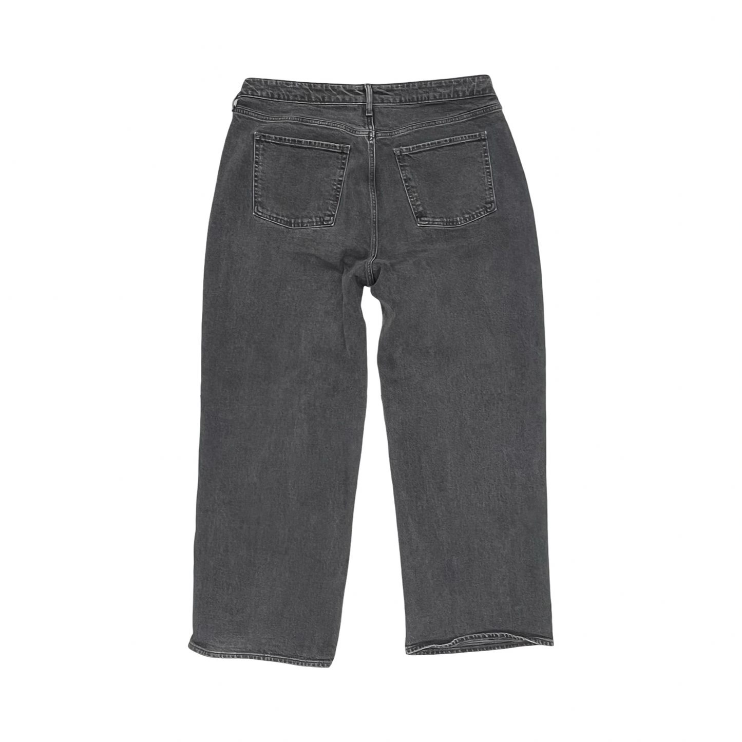 Jeans Wide Leg By Old Navy In Black Denim, Size:16