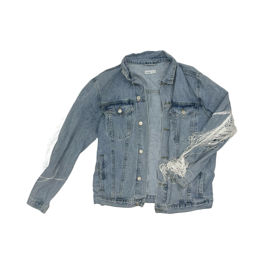 Jacket Denim By Clothes Mentor In Blue Denim, Size:M
