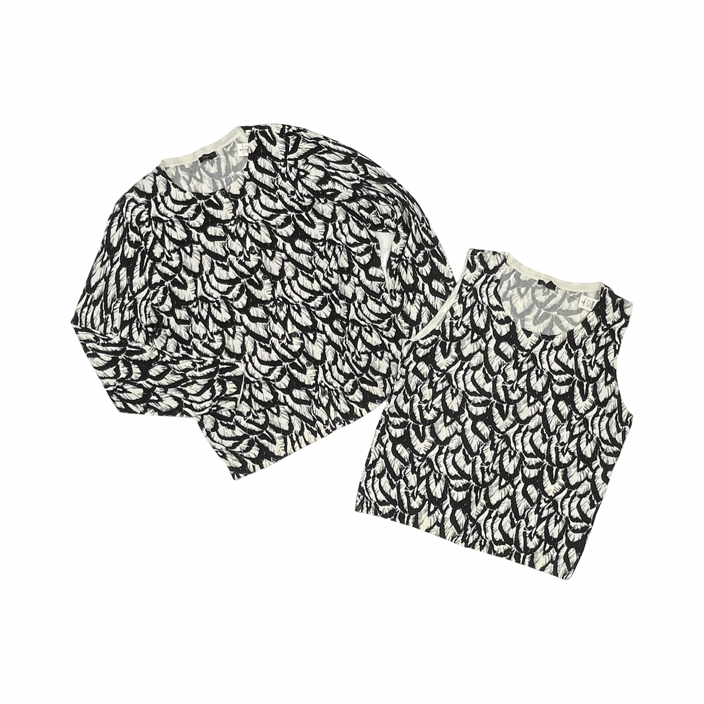 Sweater 2Pc By Talbots In Black & White, Size:Xl