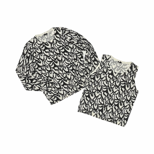 Sweater 2Pc By Talbots In Black & White, Size:Xl