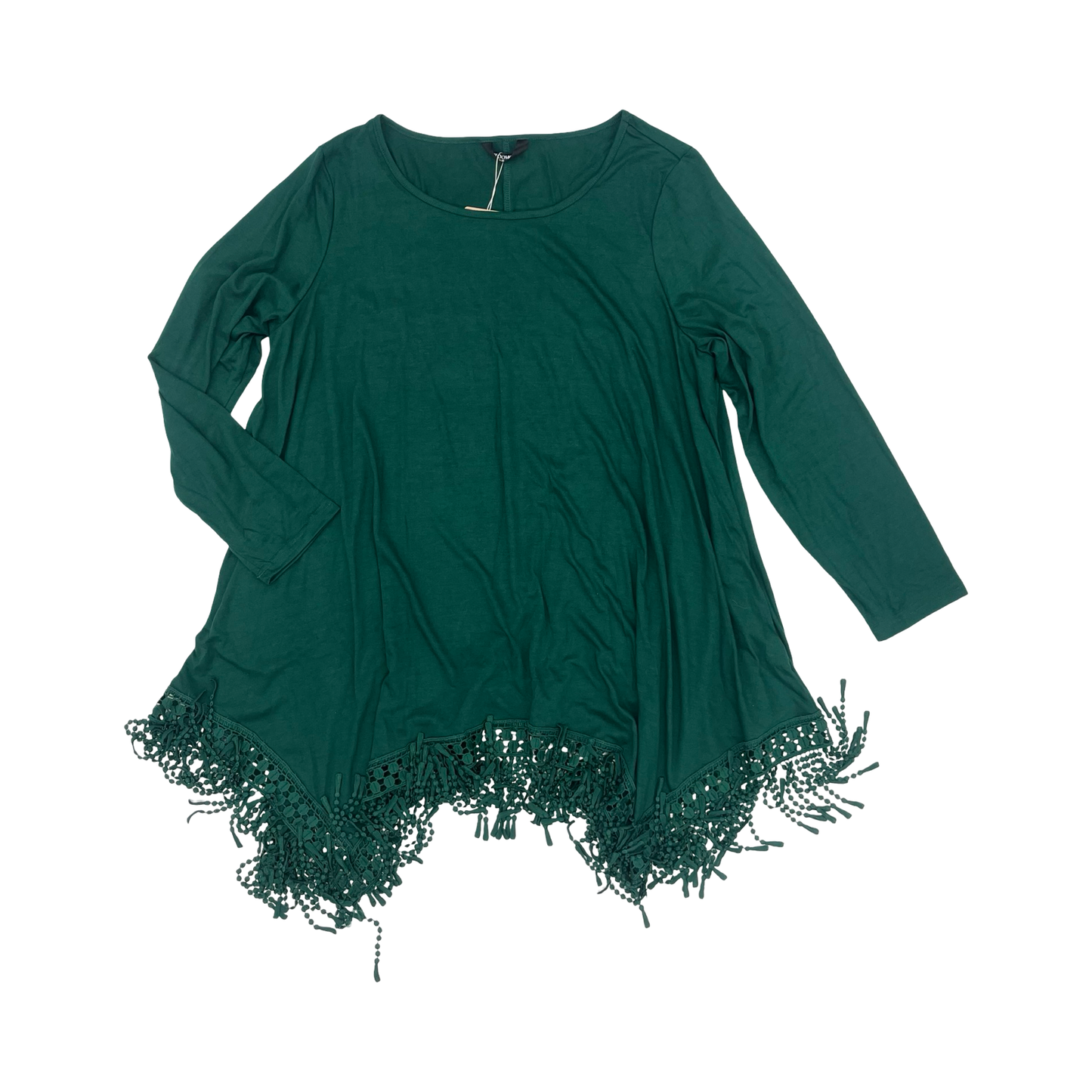 Tunic Ls By Bloomchic In Green, Size:Xl