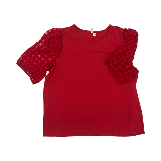 Blouse Ss By Cato In Red, Size:3X