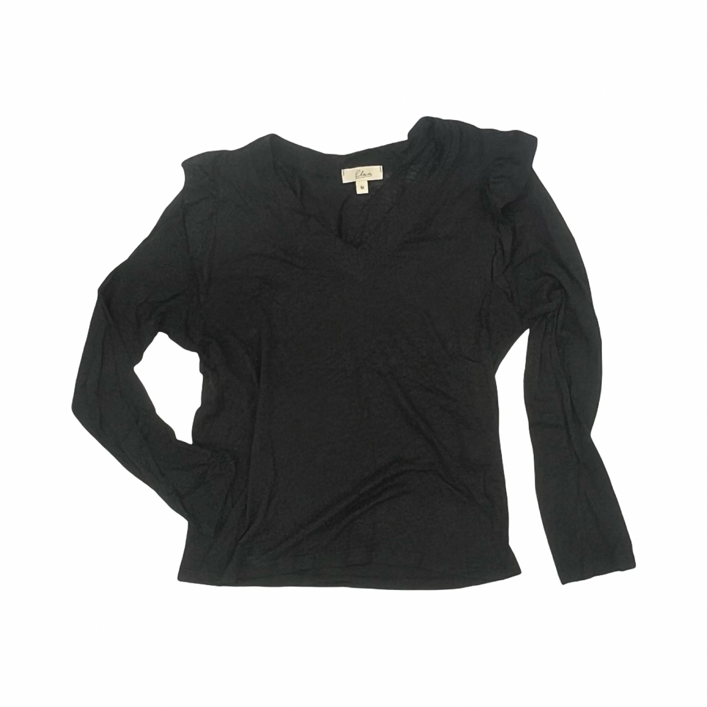 Top Ls By Elan In Black, Size:M